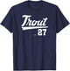 Player Name Swoosh Mike Trout Los Angeles Baseball MLBPA T-Shirt - T-Shirt | Navy