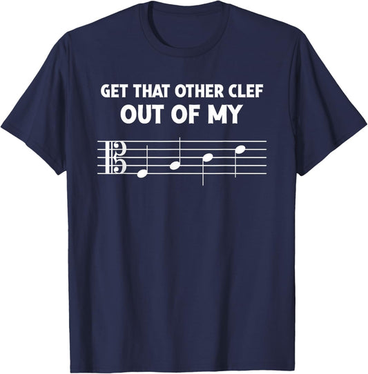 Funny Alto Clef Out Of My Face for Orchestra Viola Players T-Shirt - T-Shirt | Navy