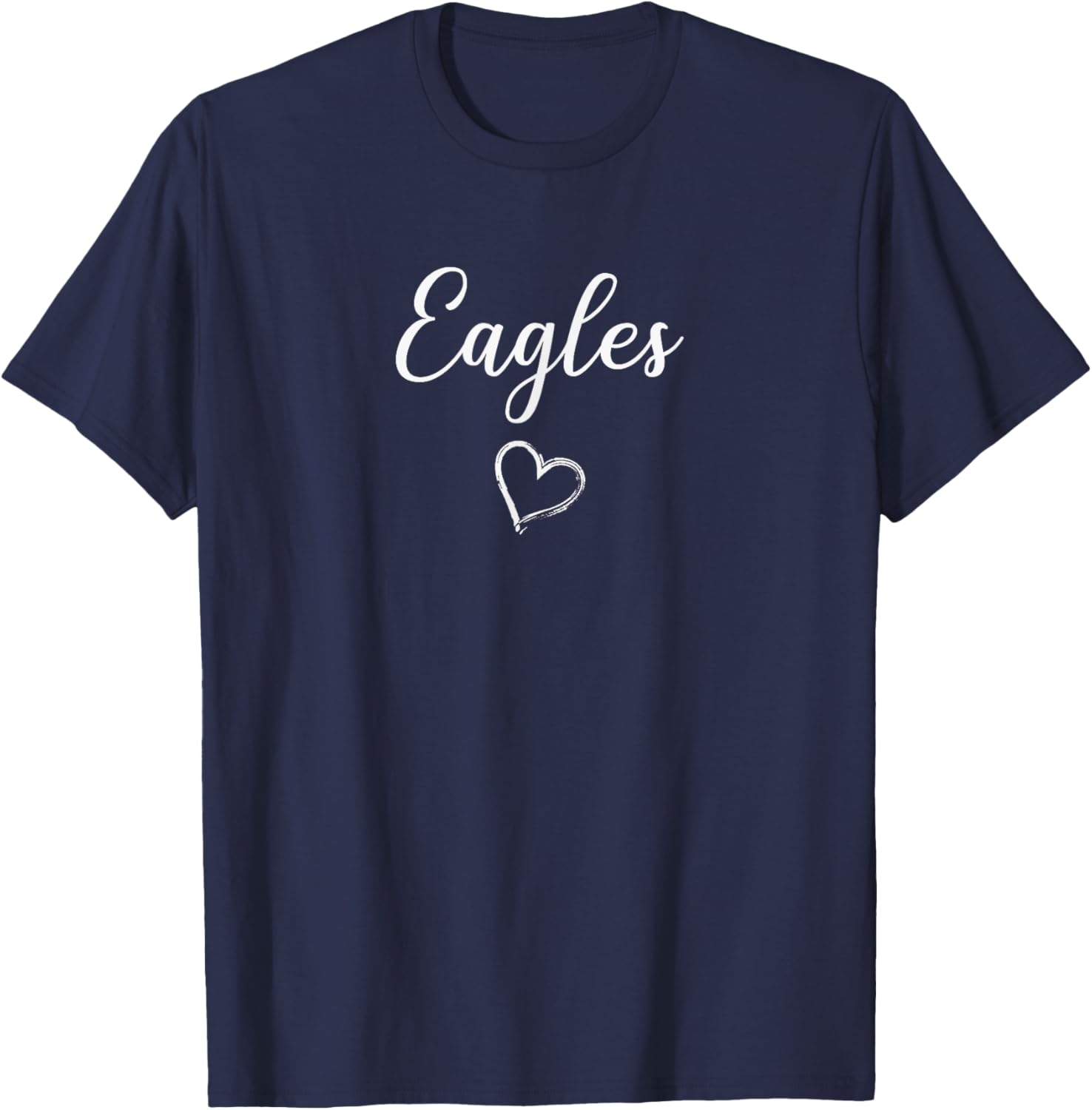 Canton Eagles Above Small Heart T-Shirt - T-Shirt | Navy