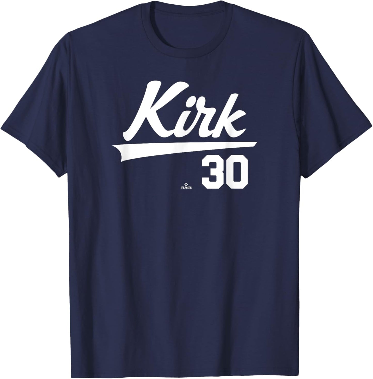 Player Name Swoosh Alejandro Kirk Toronto Baseball MLBPA T-Shirt - T-Shirt | Navy