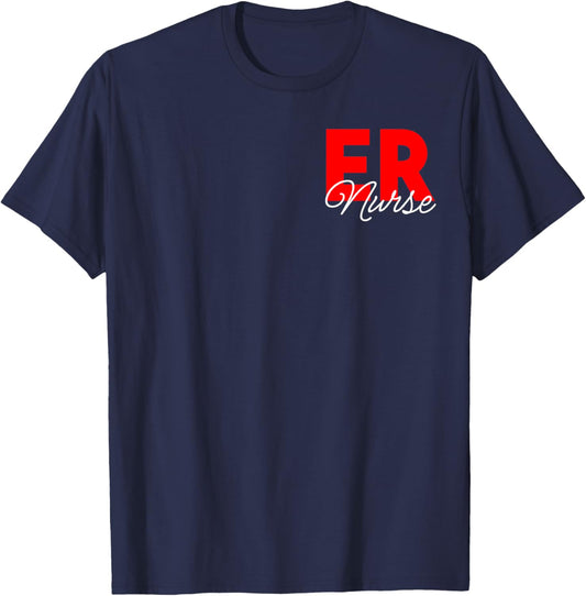 Women Emergency Room Registered Nurse Retro Er Nurse T-Shirt - T-Shirt | Navy