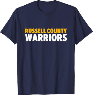 Russell County Warriors Bold T-Shirt - T-Shirt | Navy