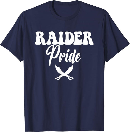 Raider Pride High School Raiders Sports Team Raiders T-Shirt - T-Shirt | Navy