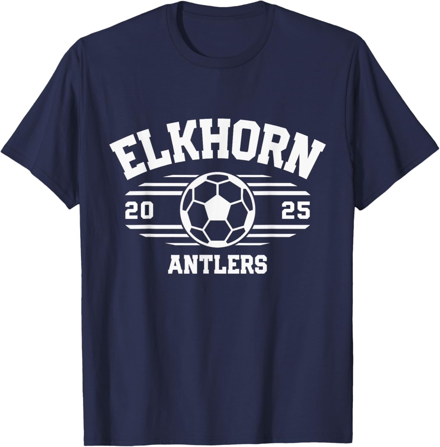 Elkhorn Antlers Soccer Ball 2025 T-Shirt - T-Shirt | Navy
