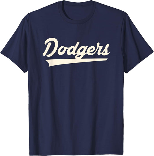 Dodgers Vintage Swoosh Madison T-Shirt - T-Shirt | Navy