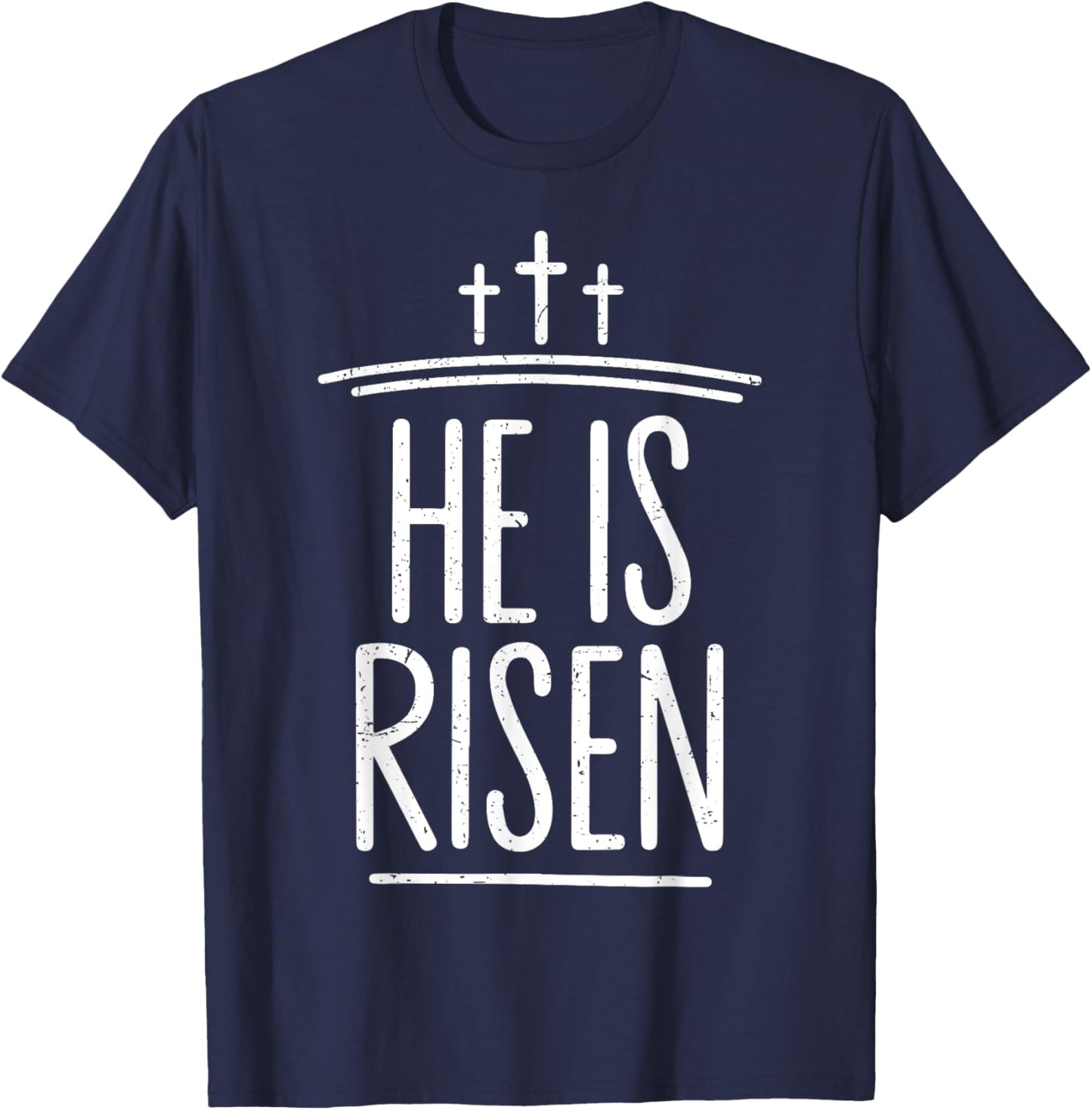 He is Risen Funny Christian Easter Men Boy Toddler Son Jesus T-Shirt - T-Shirt | Navy