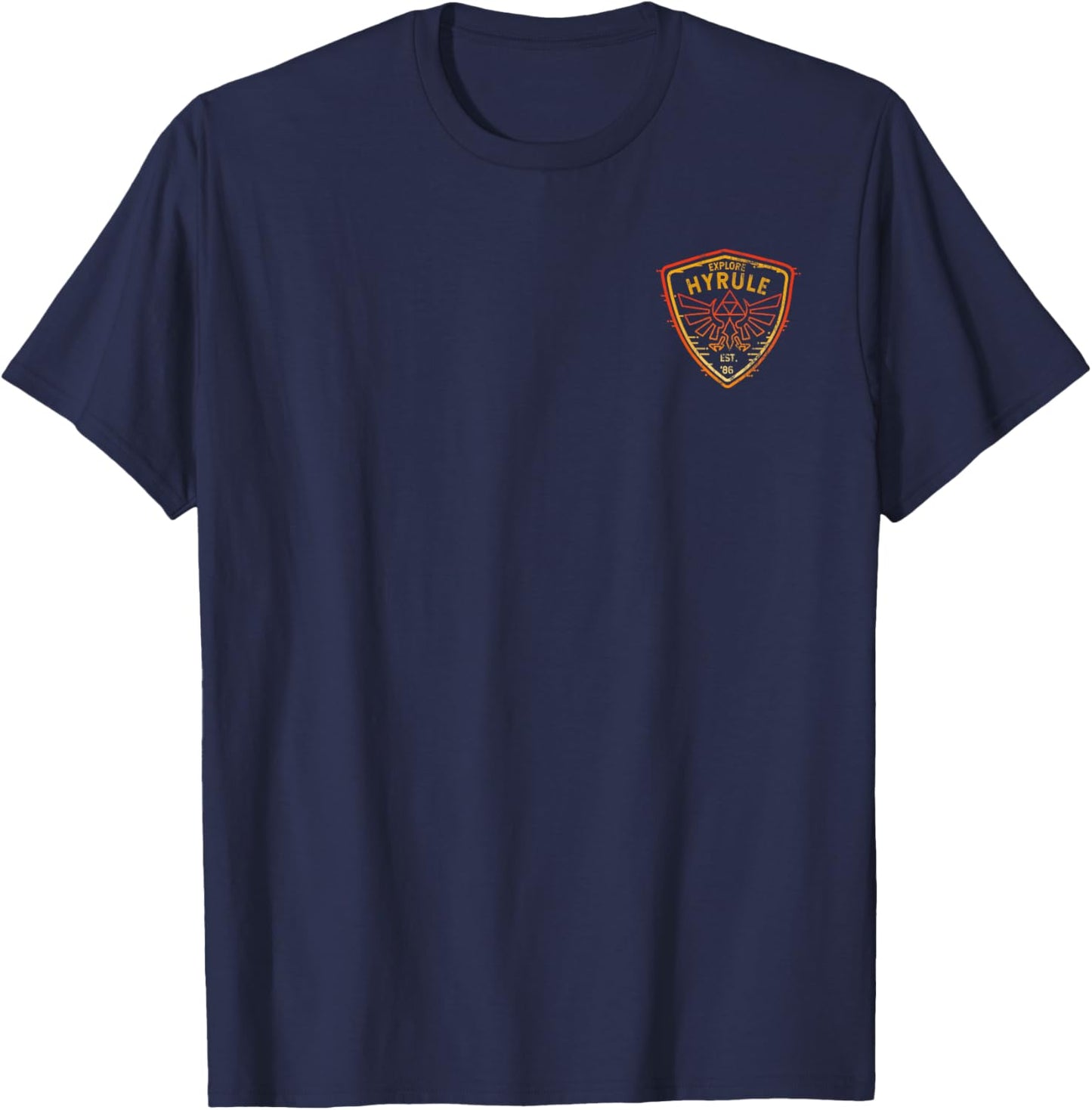 The Legend of Zelda Explore Hyrule Est. '86 Front & Back T-Shirt - T-Shirt | Navy