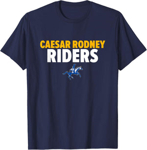 Caesar Rodney Riders Logo Bold HS T-Shirt - T-Shirt | Navy