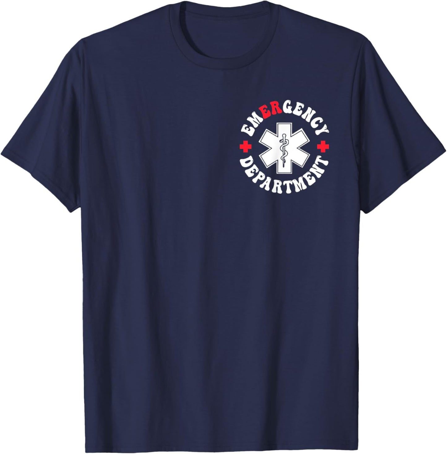 Groovy Pocket Emergency Department Er Nurse Er Dept Er Room T-Shirt - T-Shirt | Navy
