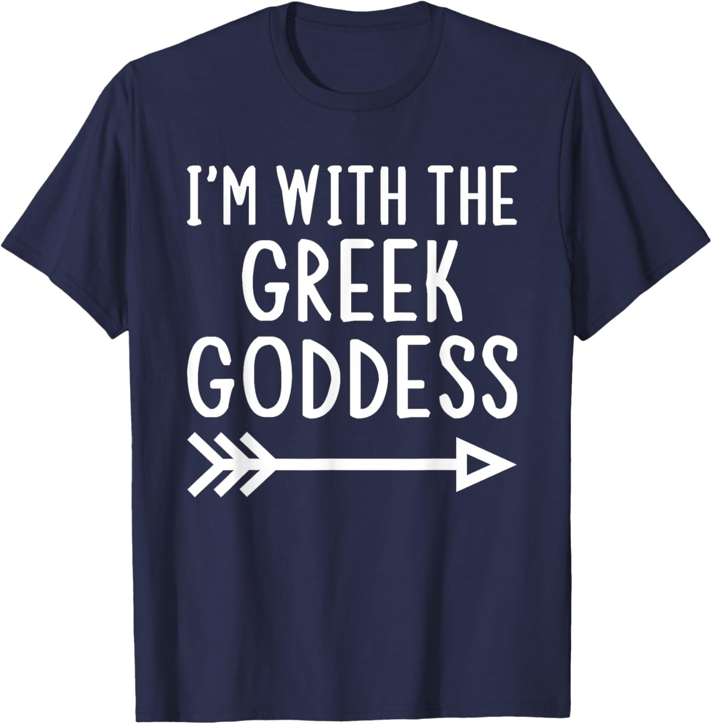 I'm With The Greek Goddess Funny Matching Halloween Costume T-Shirt - T-Shirt | Navy