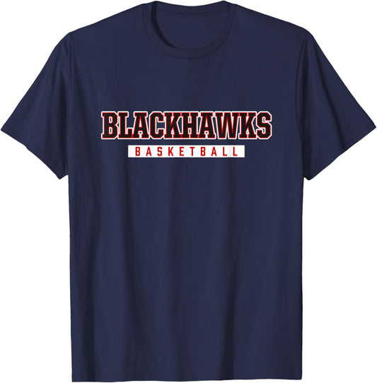 Blackhawks Basketball Cheney High School T-Shirt - T-Shirt | Navy