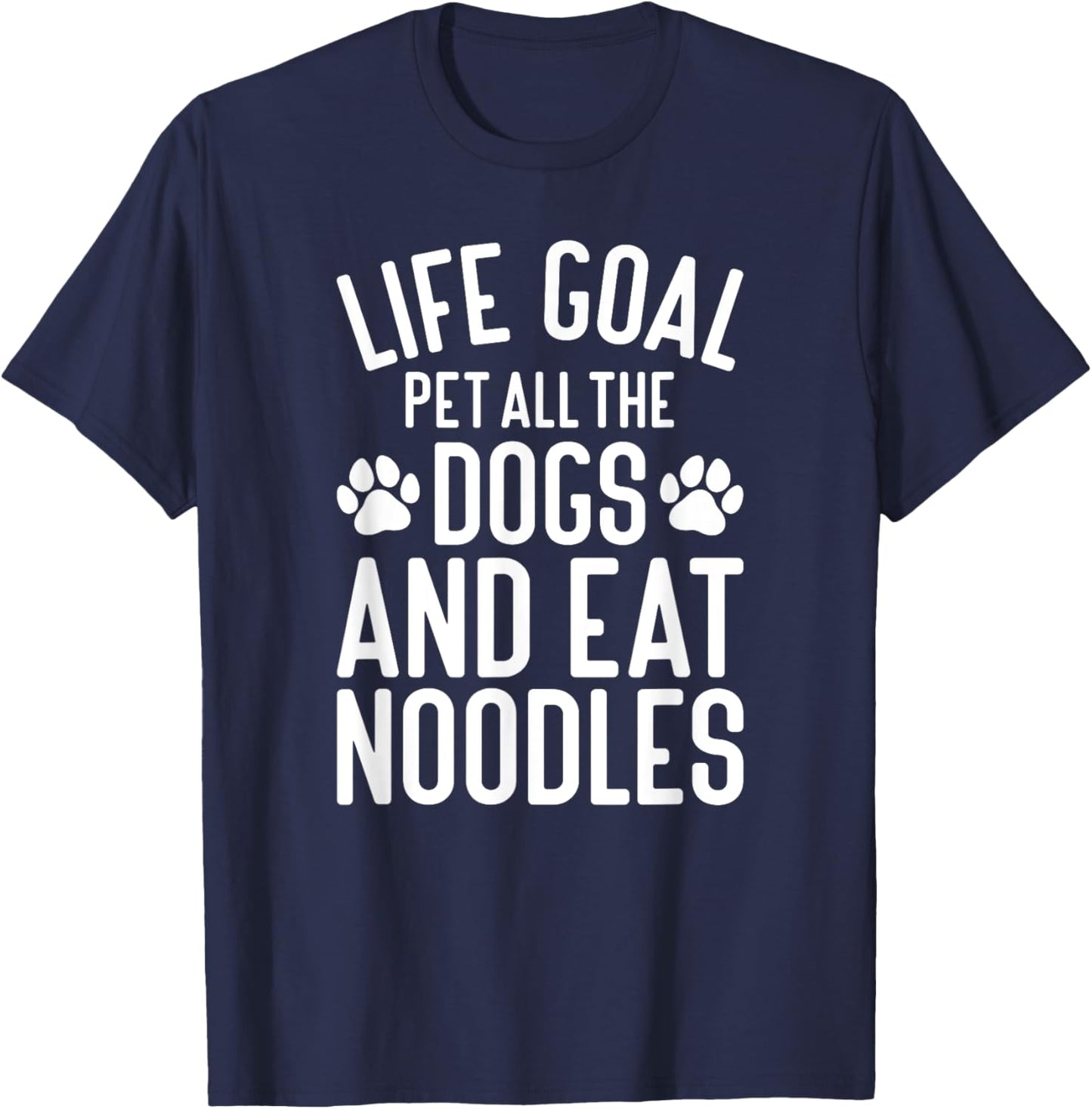 Noodles Pet All The Dogs Funny Dogs and Noodles T-Shirt - T-Shirt | Navy