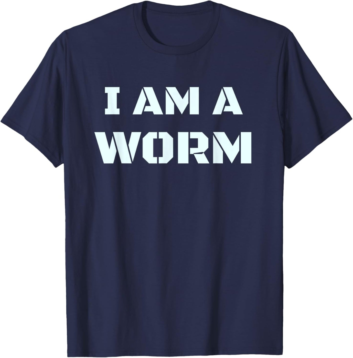 I Am A Worm In Simple Costume Easy Funny T-Shirt - T-Shirt | Navy