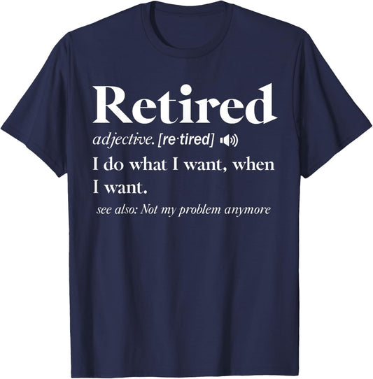 Retired Definition Retirement Definition Men T-Shirt - T-Shirt | Navy