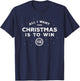 NBA Detroit Pistons Christmas All I Want Is To Win T-Shirt - T-Shirt | Navy