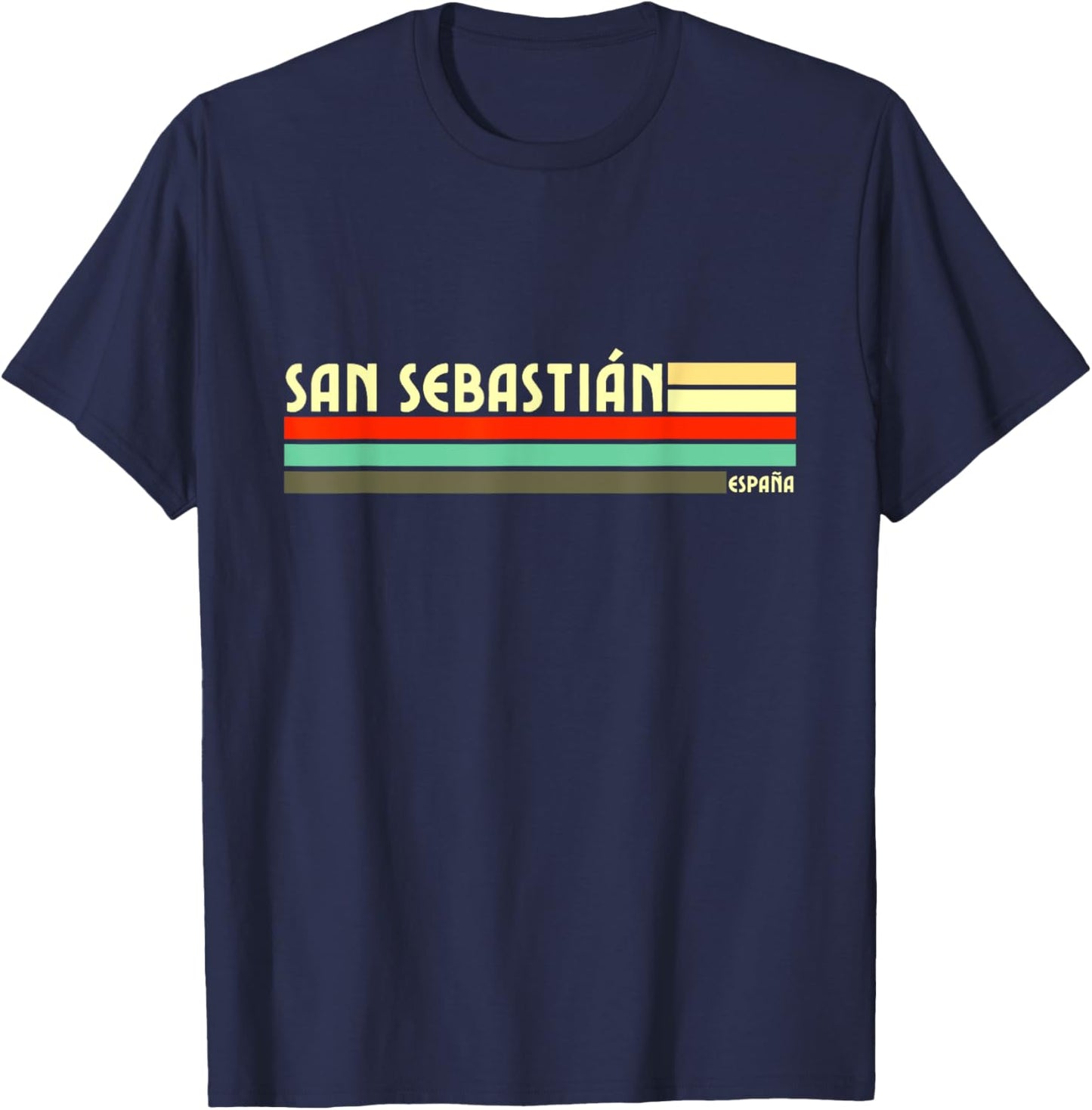 Retro Vintage San Sebastián T-Shirt - T-Shirt | Navy