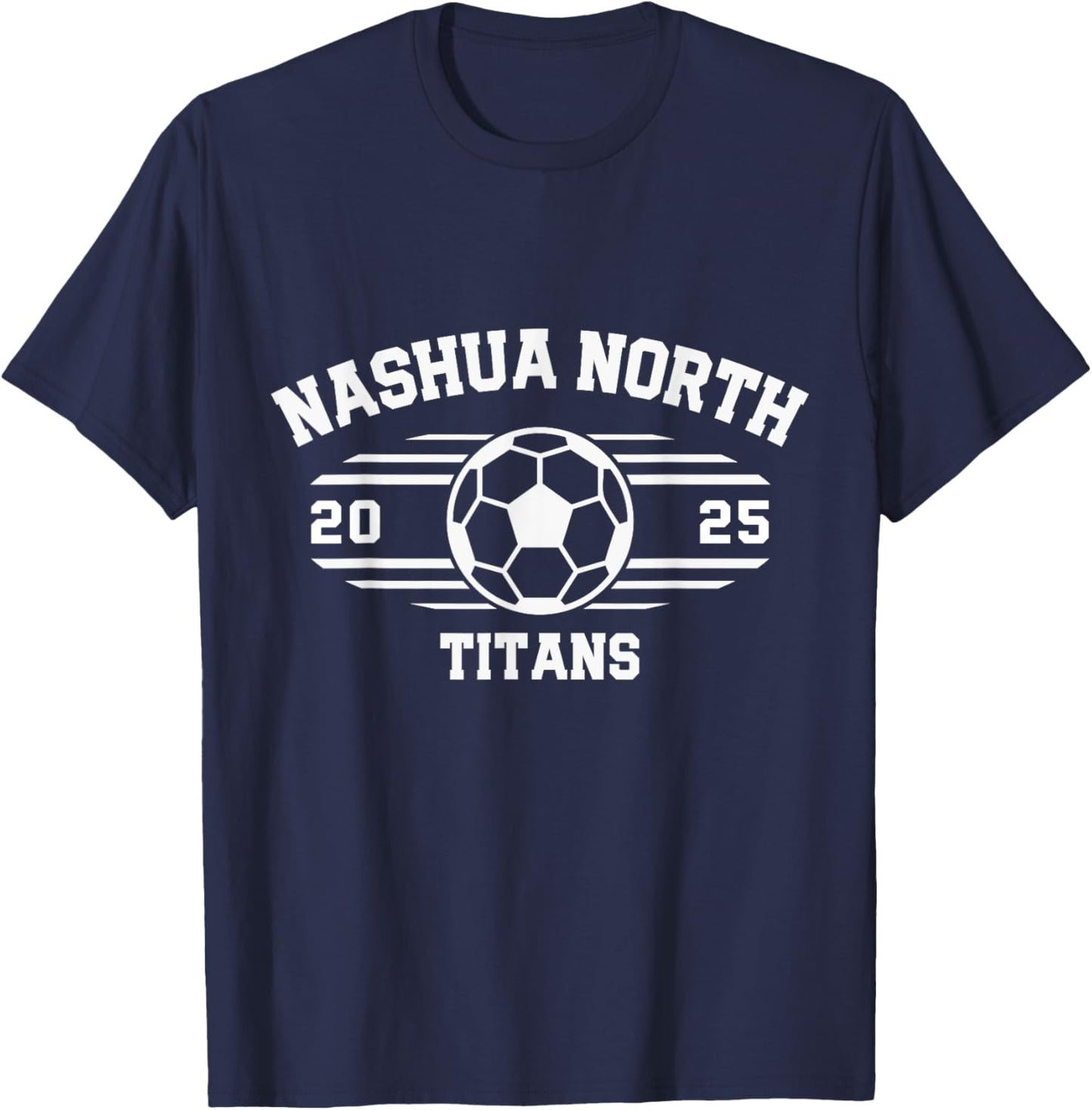 Nashua North Titans Soccer Ball 2025 T-Shirt - T-Shirt | Navy