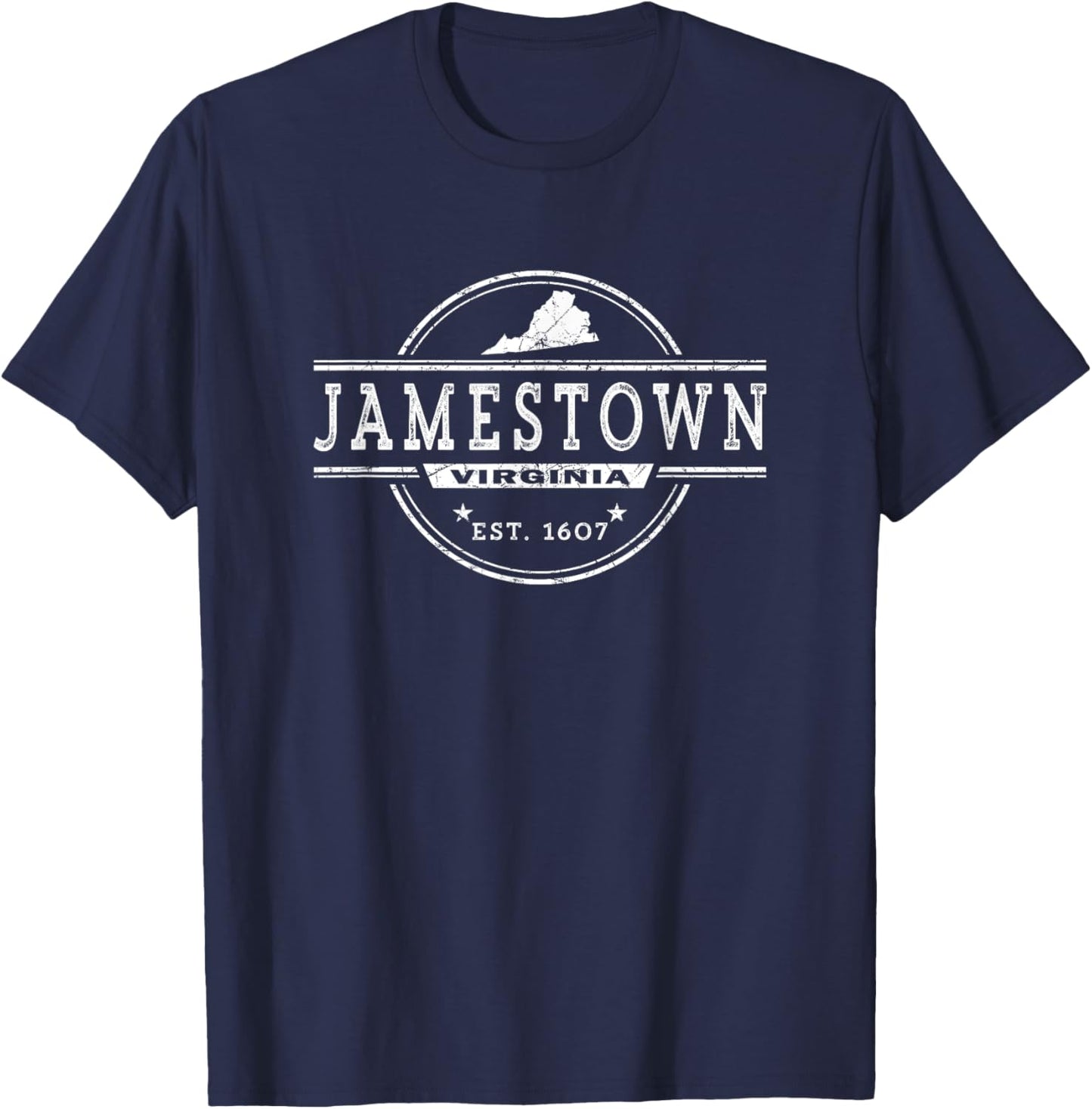Vintage Jamestown Virginia T-Shirt - T-Shirt | Navy
