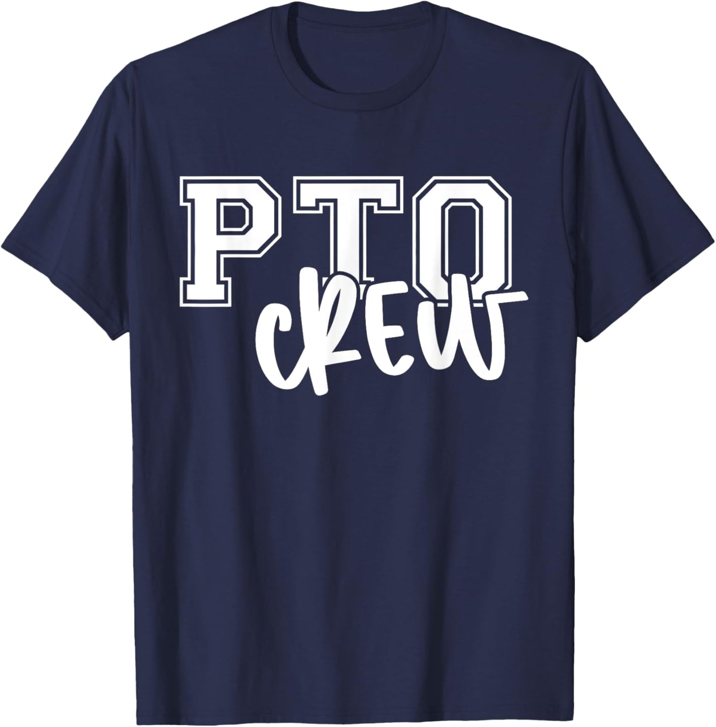 Retro PTO Crew Parent Teacher Organization Back To School T-Shirt - T-Shirt | Navy