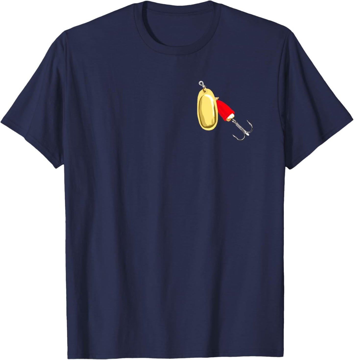 Spinning Fishing Lure Angler Vintage Fisherman T-Shirt - T-Shirt | Navy