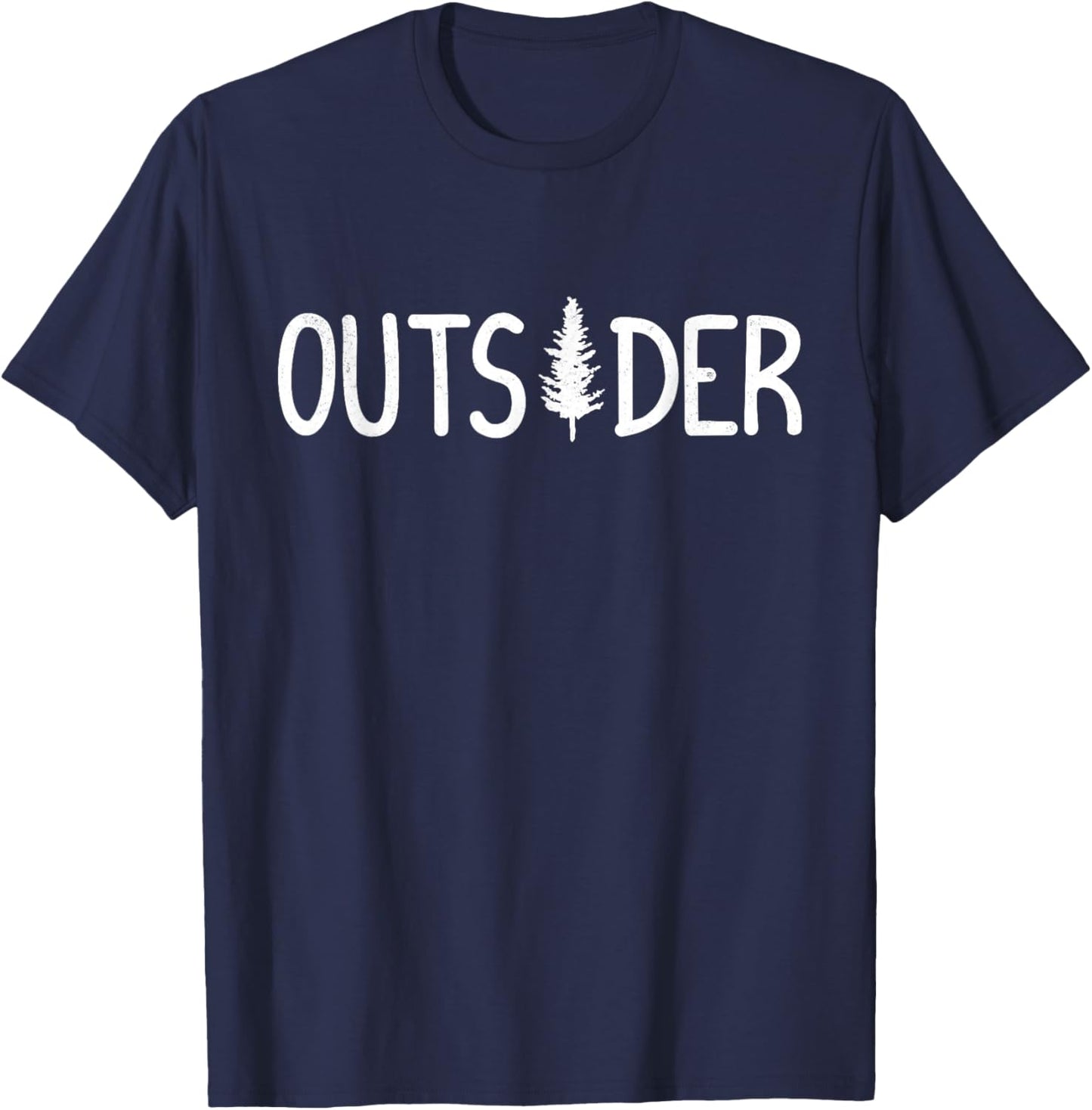 Outsider Pine Tree Graphic Enthusiasts T-Shirt - T-Shirt | Navy