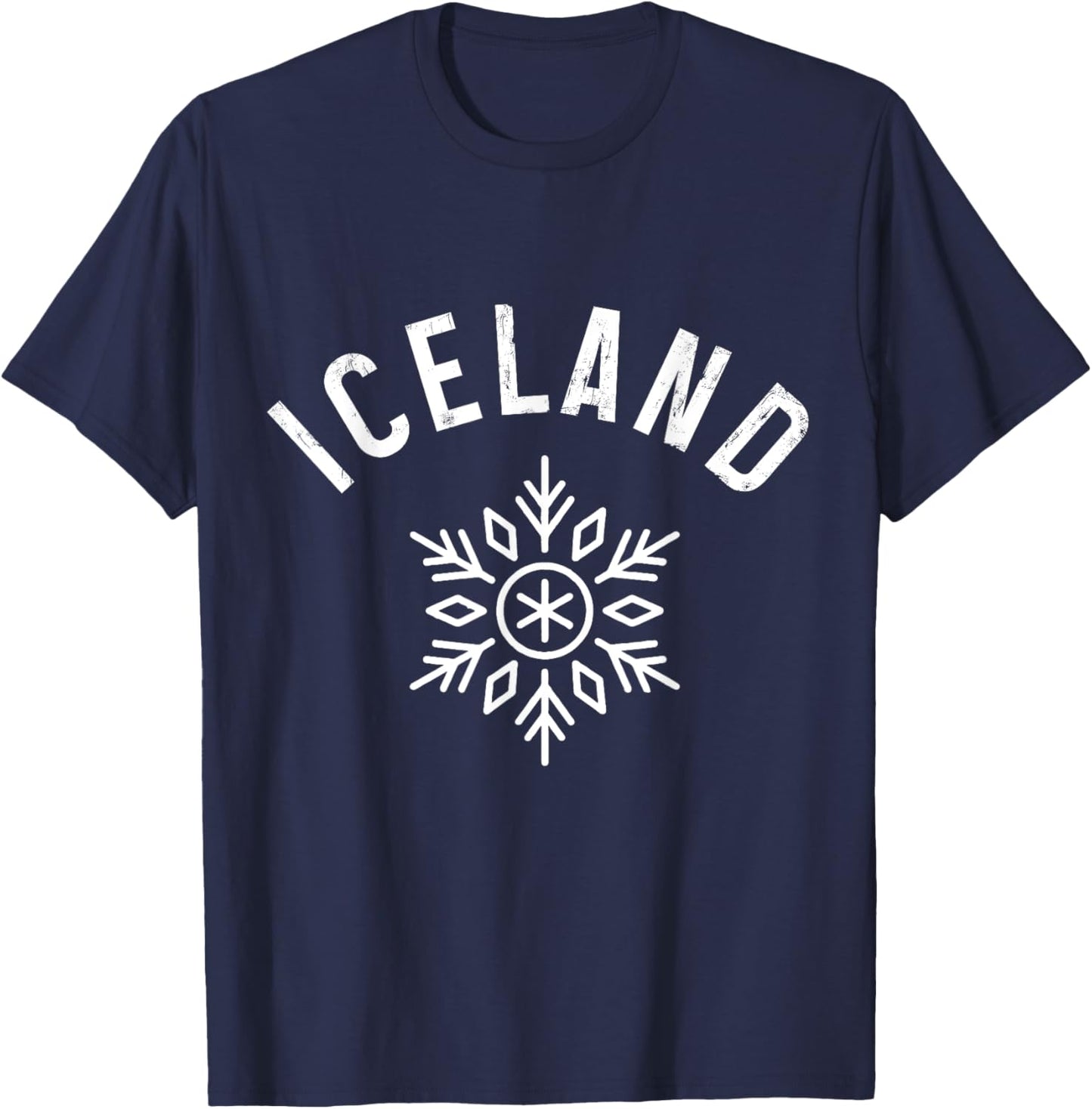 Iceland Snowflake Icelandic Reykjavik Iceland Souvenir T-Shirt - T-Shirt | Navy
