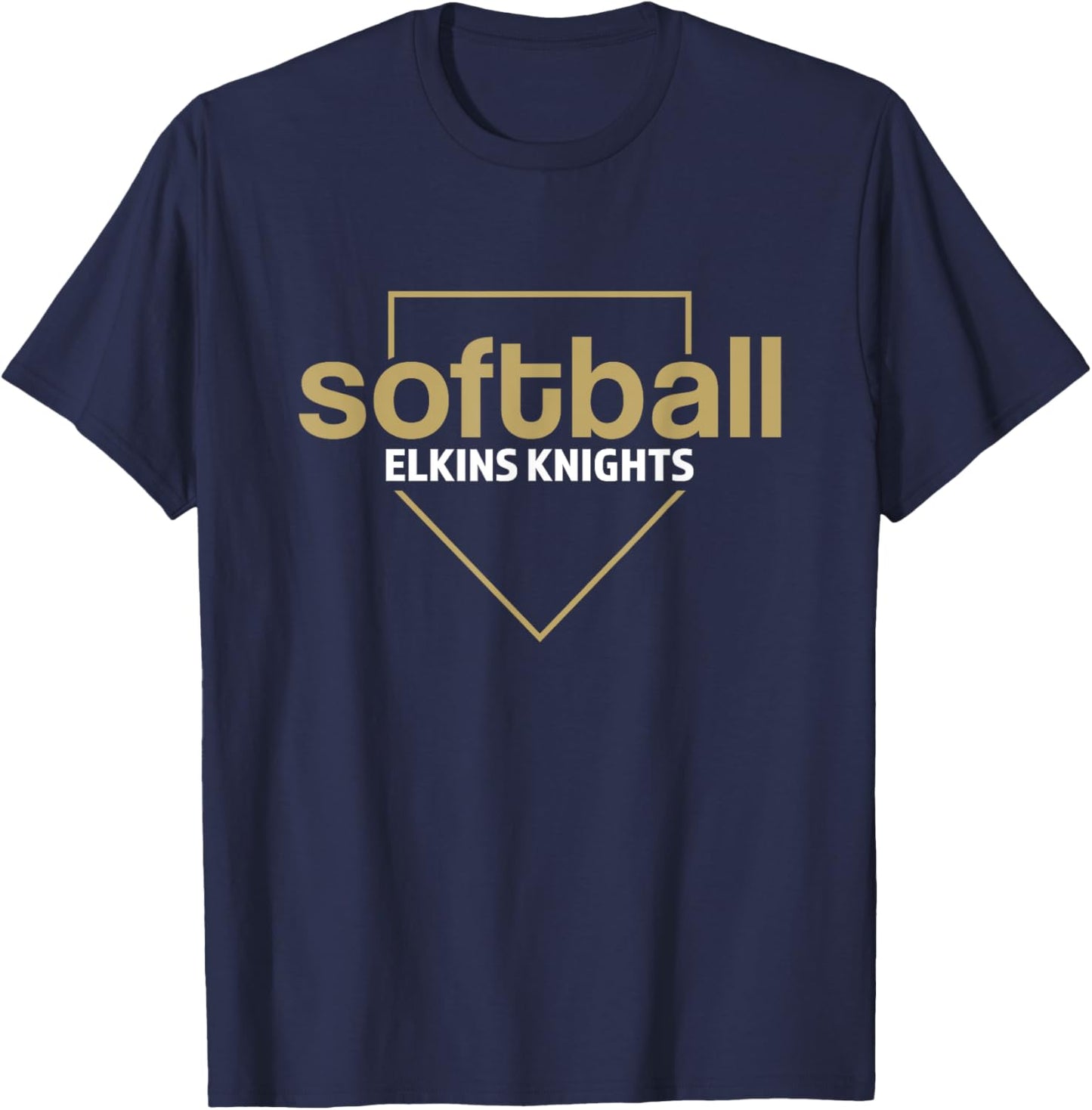 Elkins Knights Softball Home Plate T-Shirt - T-Shirt | Navy