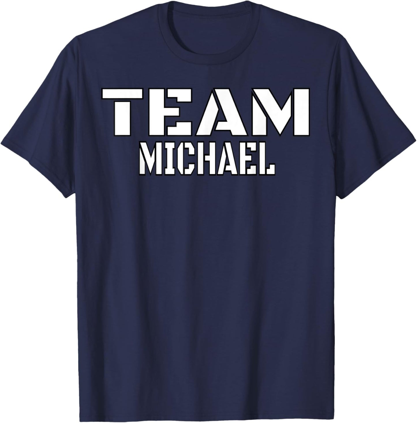 Team Michael Unique Personalized Matching Family T-Shirt - T-Shirt | Navy