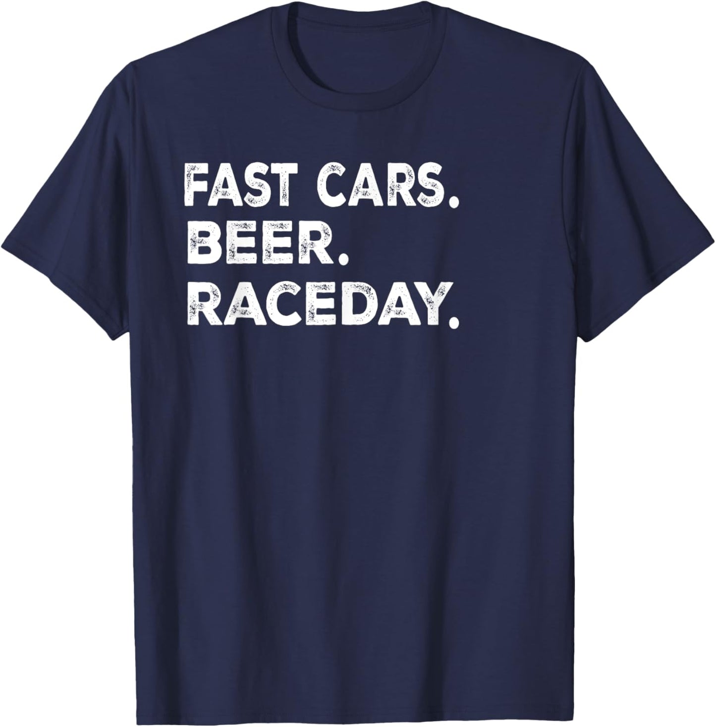 Fast Cars Beer Raceday T-Shirt - T-Shirt | Navy