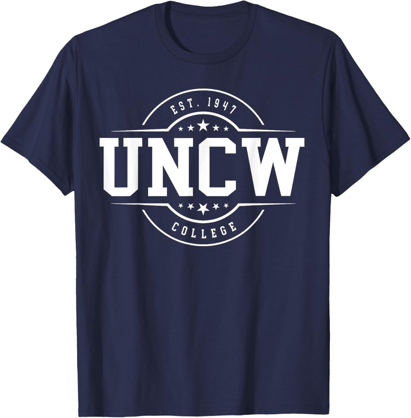UNCW Arch Vintage Retro College Arch Vintage Classic Design T-Shirt - T-Shirt | Navy