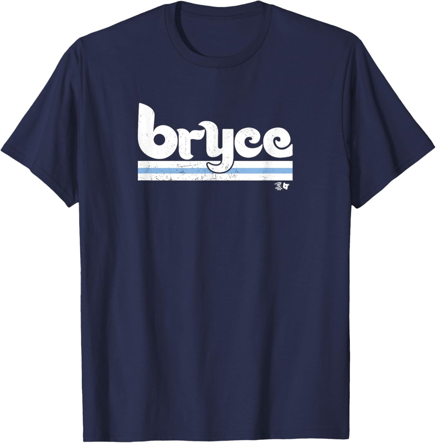 Bryce Harper: Jersey Front & Back #3 - Philadelphia Baseball T-Shirt - T-Shirt | Navy