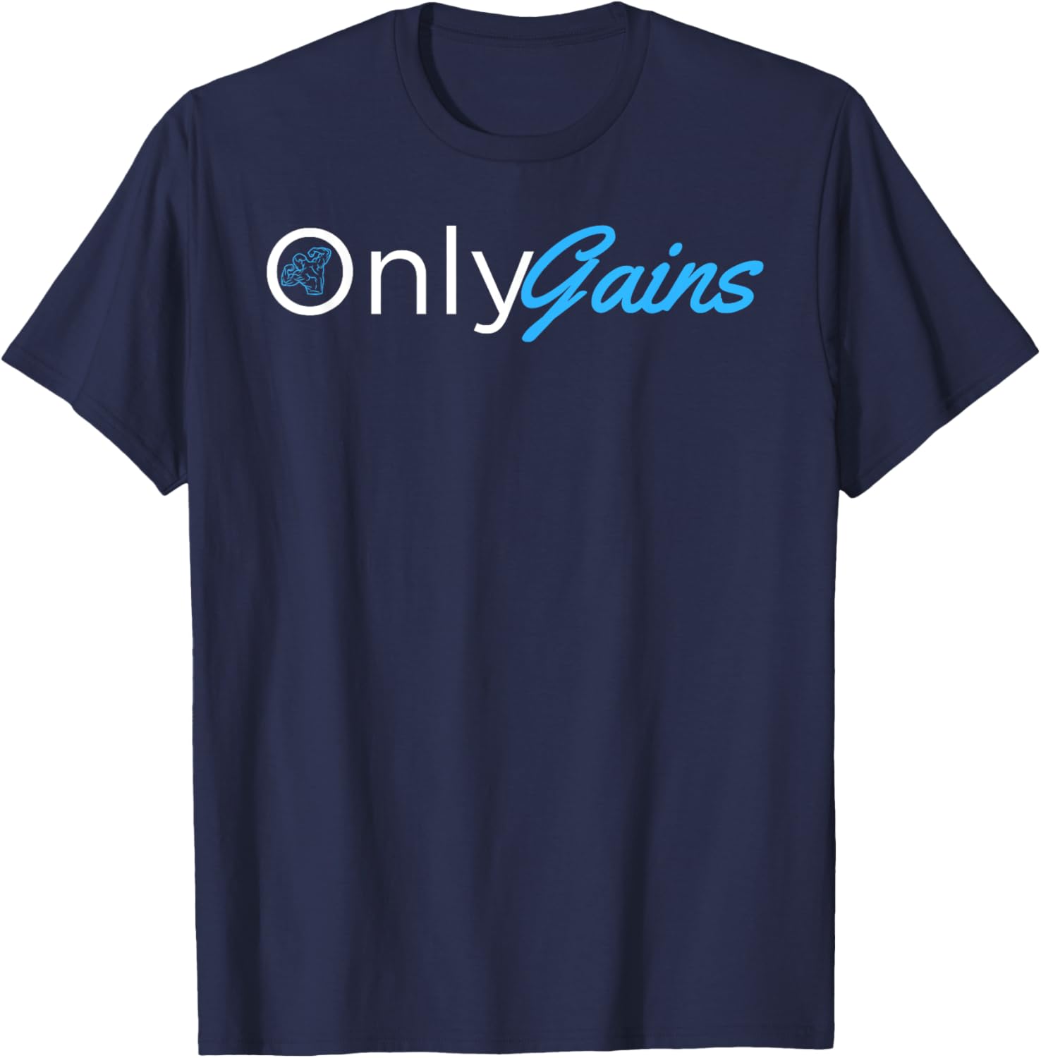 Only Gains - OnlyGains Funny Men's Fitness Bodybuilding T-Shirt - T-Shirt | Navy