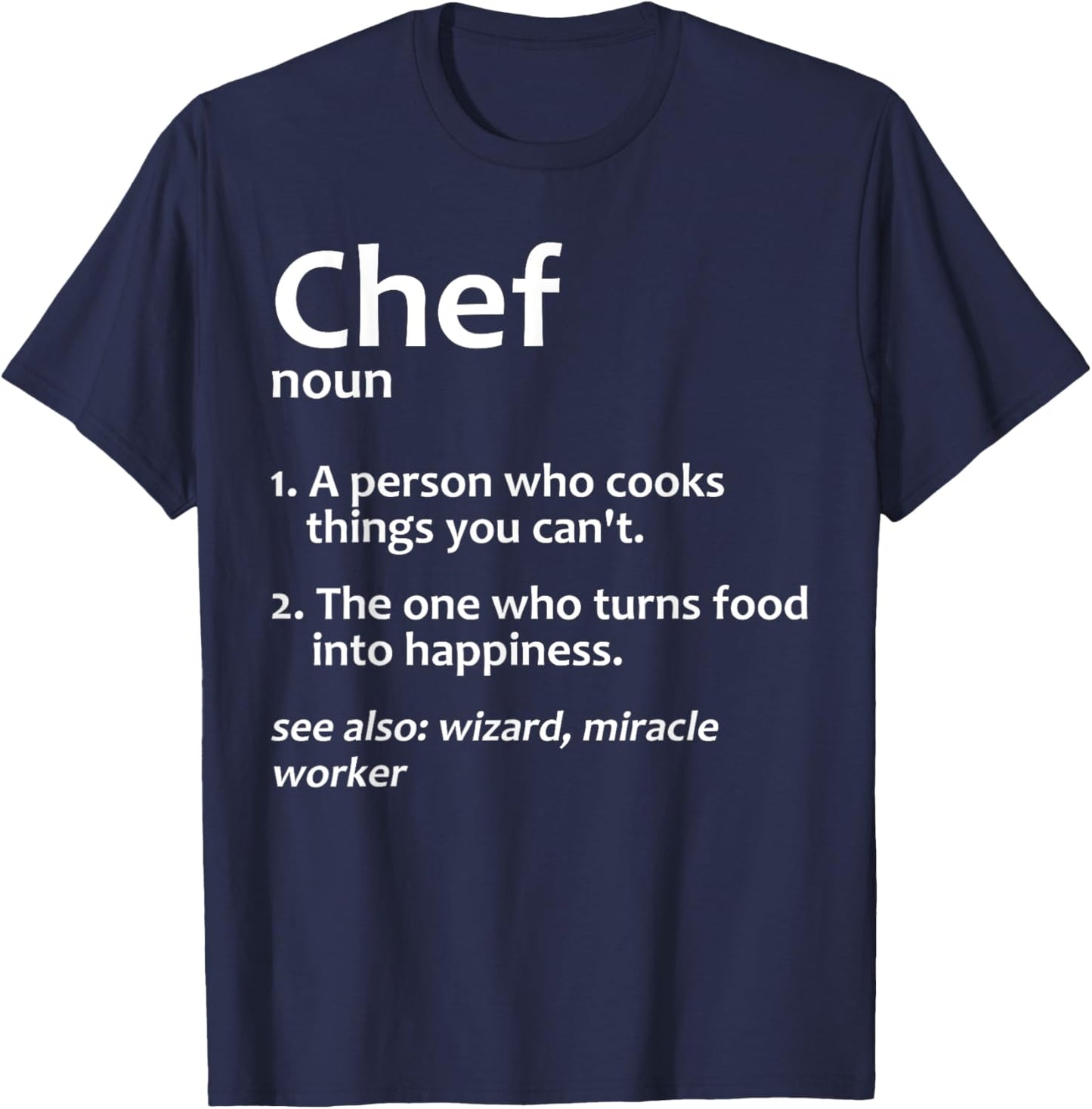 Cool Chef Design Women Cooking Culinary Cook Chef T-Shirt - T-Shirt | Navy