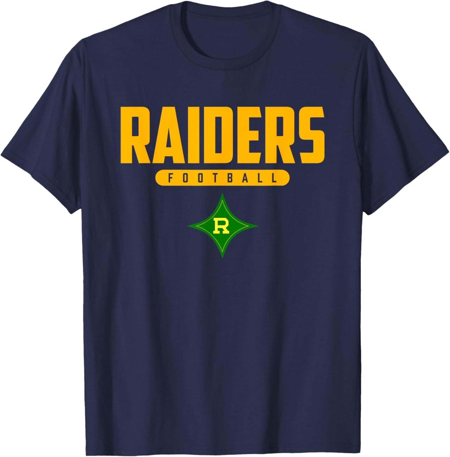 Richmond Raiders Logo Football HS T-Shirt - T-Shirt | Navy