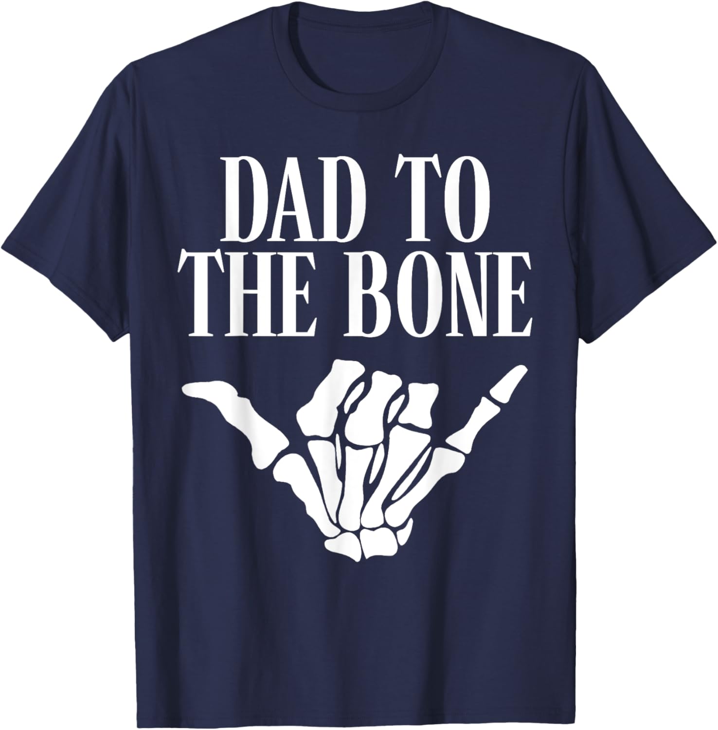Dad To The Bone Gothic Halloween Family Matching T-Shirt - T-Shirt | Navy