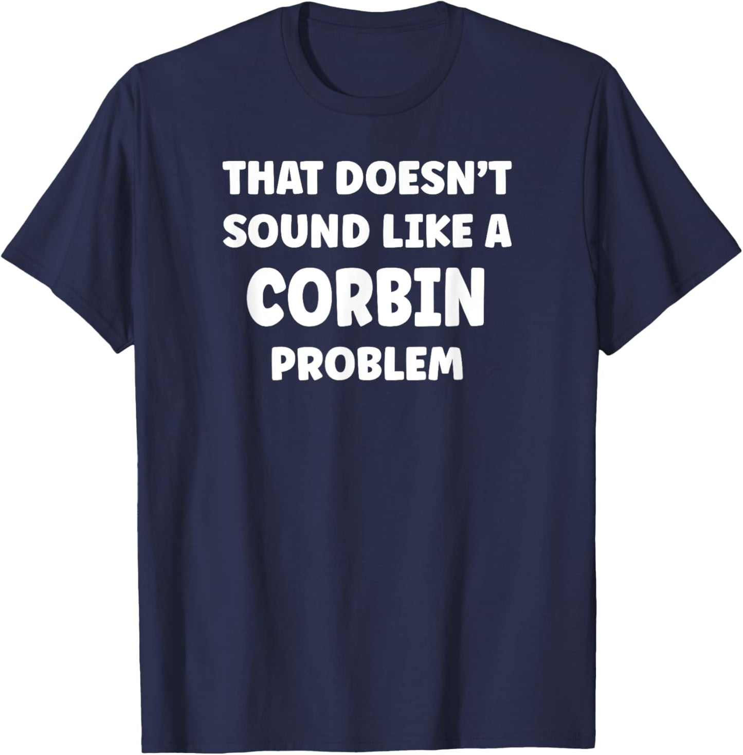 CORBIN Personalized Custom Boys CORBIN Name T-Shirt - T-Shirt | Navy