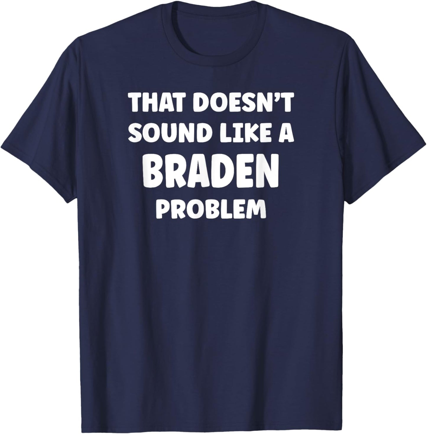 BRADEN Personalized Custom Boys BRADEN Name T-Shirt - T-Shirt | Navy