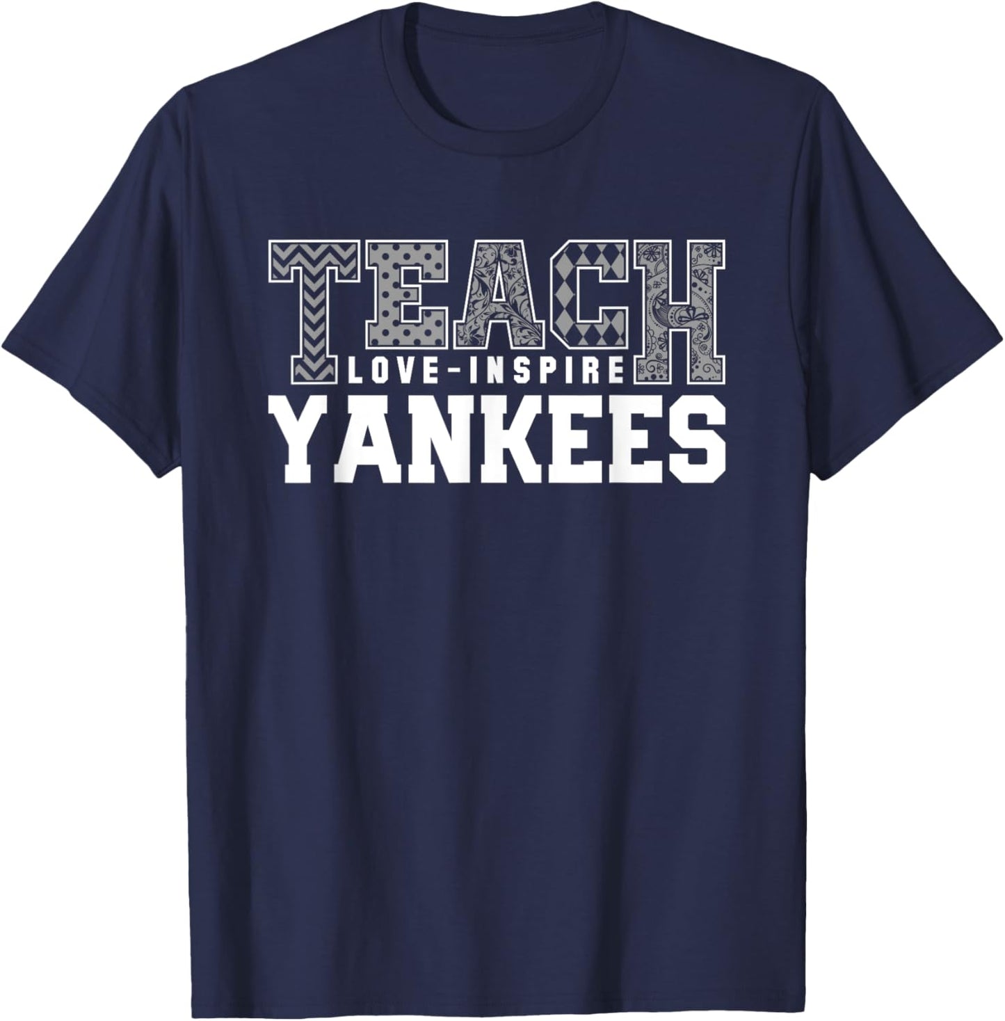 Yankees North Teach Love Inspire Slogan HS T-Shirt - T-Shirt | Navy