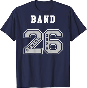 Band Senior 2026 - (on Back) Band Senior Night 2026 T-Shirt - T-Shirt | Navy