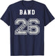 Band Senior 2026 - (on Back) Band Senior Night 2026 T-Shirt - T-Shirt | Navy