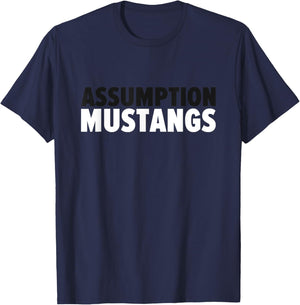 Assumption Mustangs Bold T-Shirt - T-Shirt | Navy