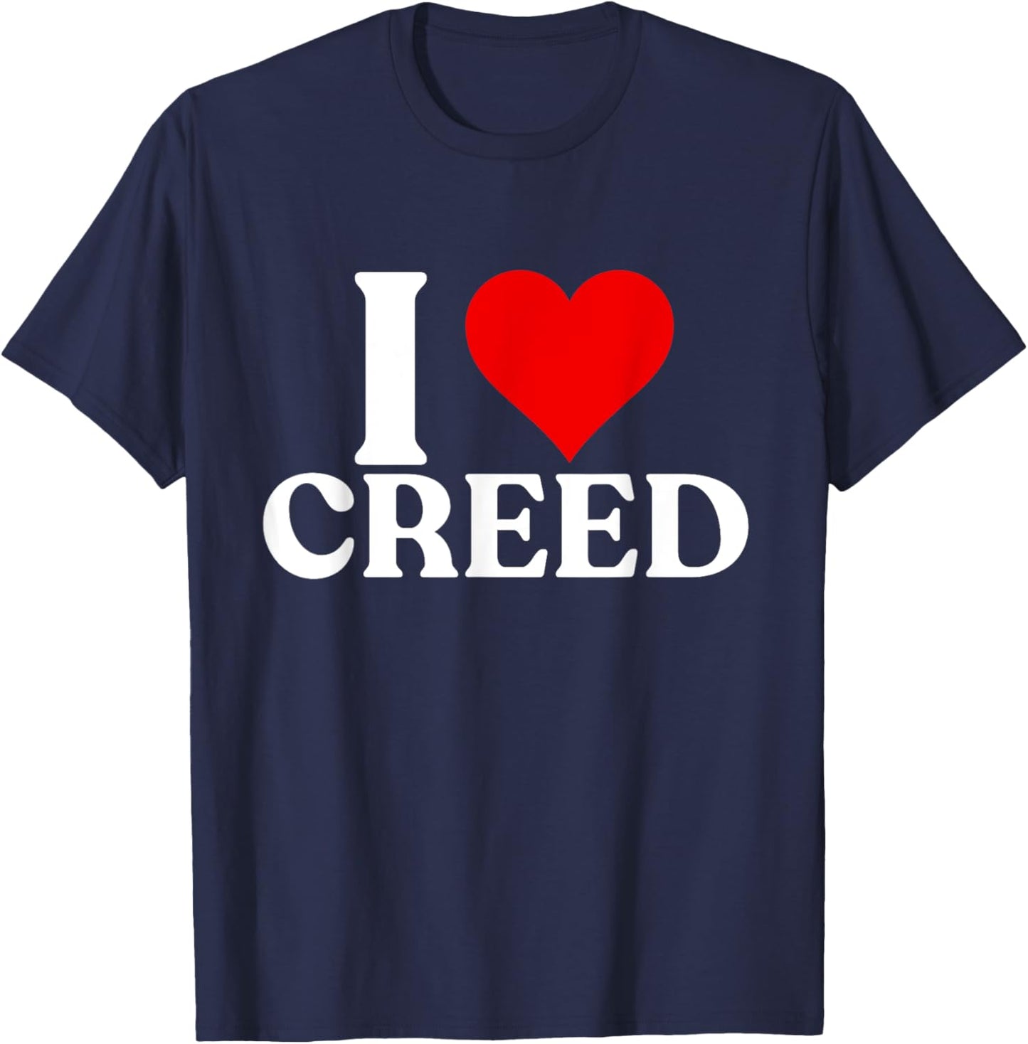 I Heart CREED First Name Personalized I Love CREED Vintage T-Shirt - T-Shirt | Navy