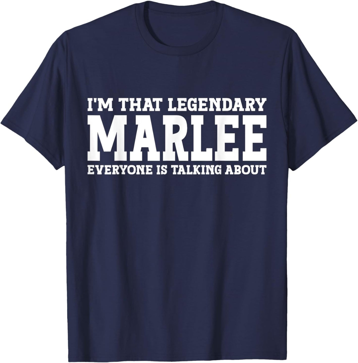 Marlee Personal Name First Name Funny Marlee T-Shirt - T-Shirt | Navy
