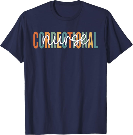 Prison Healthcare Worker Correctional Facility Nursing T-Shirt - T-Shirt | Navy