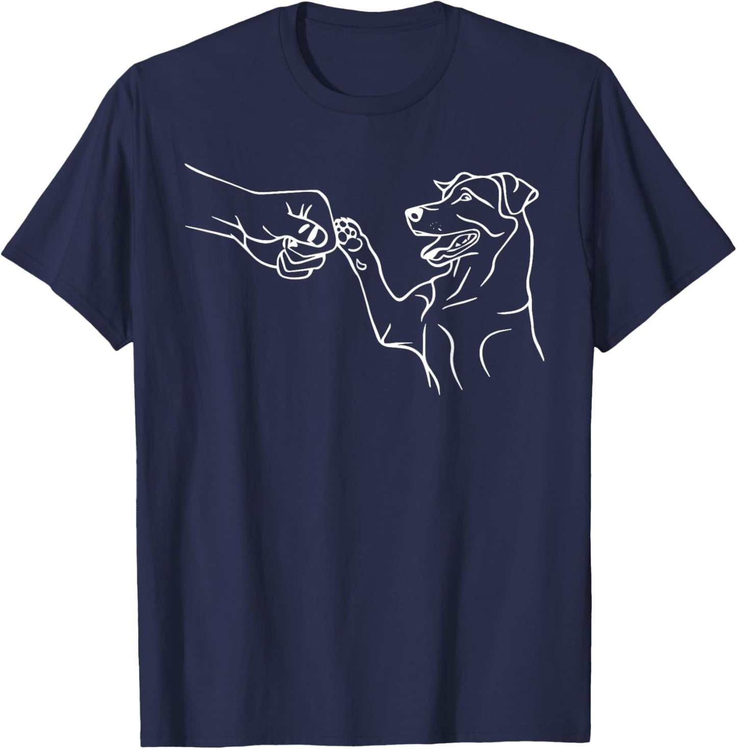 MerchBySiMo LTD -Adults Dog Lovers , Black, Small, Short Sleeve T-Shirt - T-Shirt | Navy