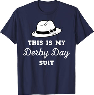 This Is My Derby Day Suit Funny Horse Racing Derby Day Men T-Shirt - T-Shirt | Navy