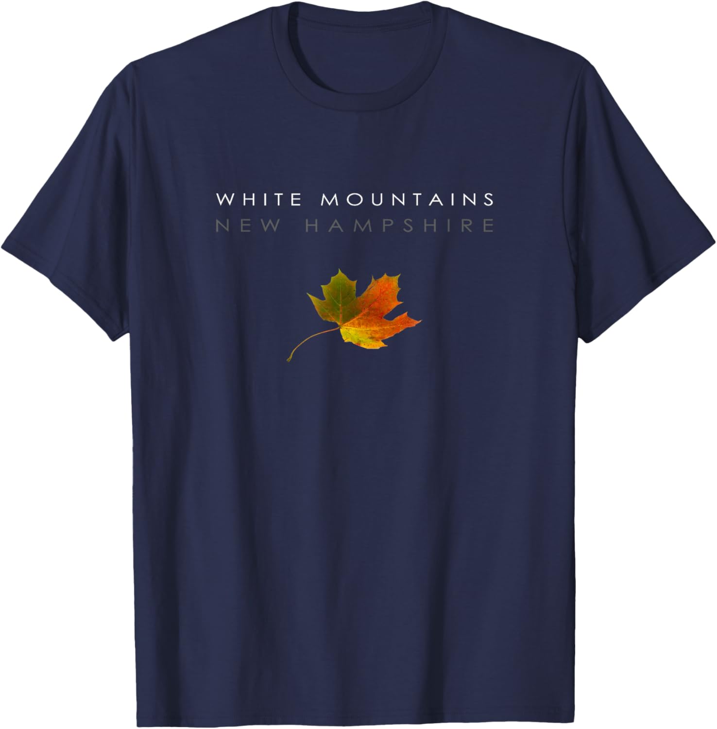 Fall - Autumn - New Hampshire - White Mountains T-Shirt - T-Shirt | Navy