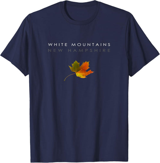 Fall - Autumn - New Hampshire - White Mountains T-Shirt - T-Shirt | Navy