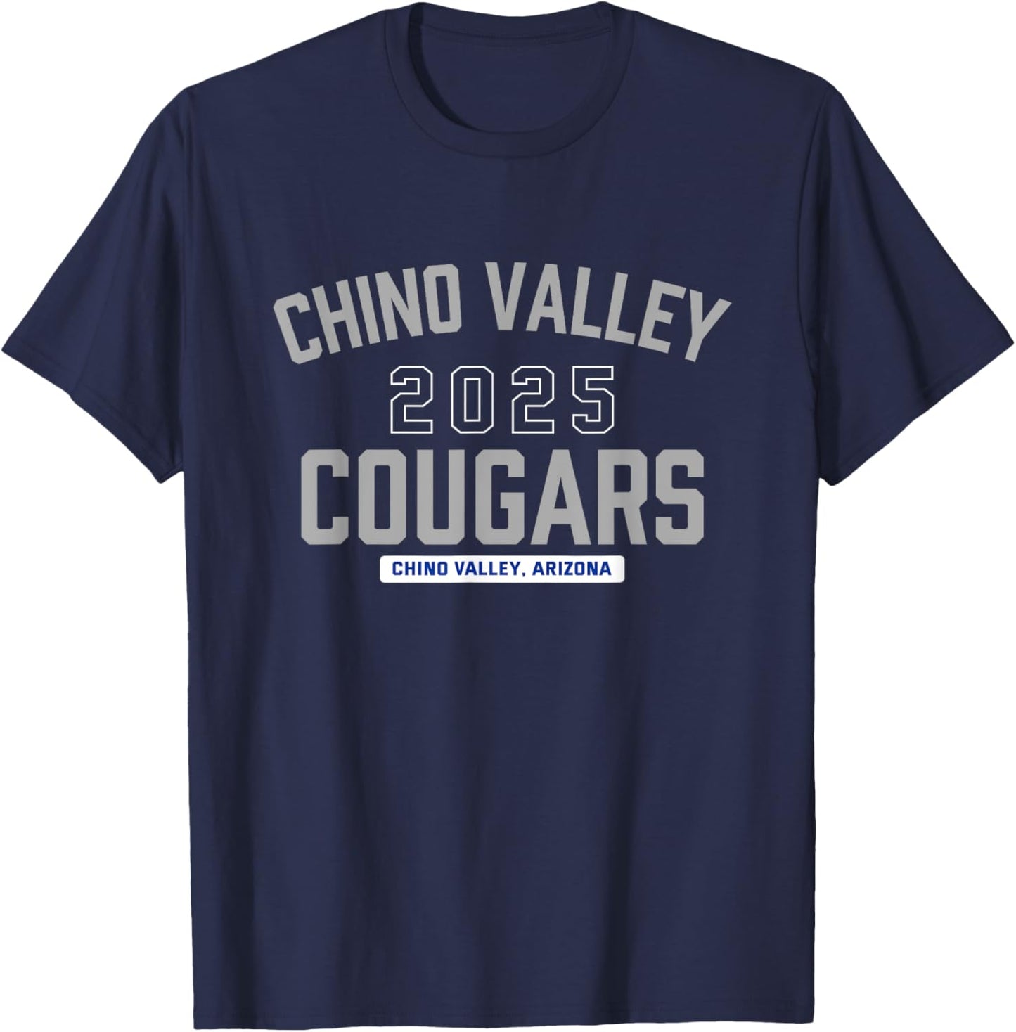 Chino Valley Cougars Chino Valley, Arizona 2025 T-Shirt - T-Shirt | Navy