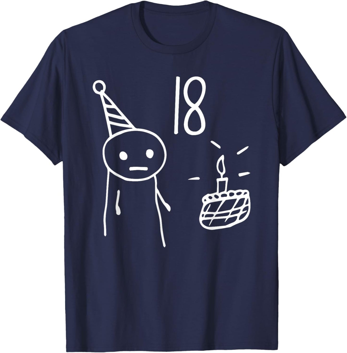 Adult 18th Birthday Party Funny For 18 Years Old Teens T-Shirt - T-Shirt | Navy